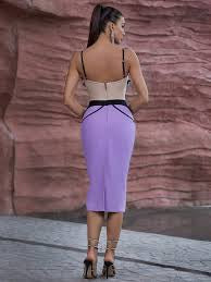 3D Flower Applique Bandage Dress