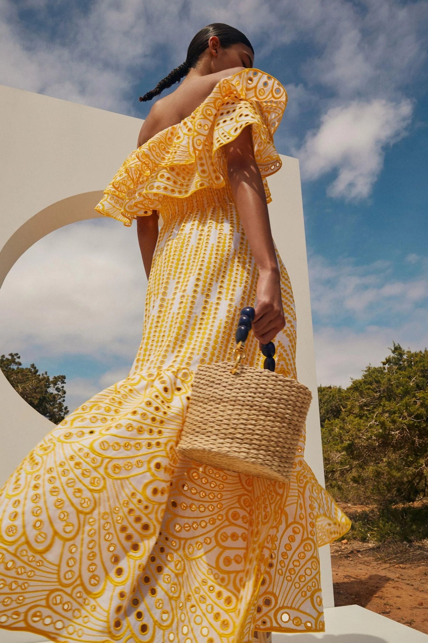 Bohemian Double Layered Ruffled Maxi Dress