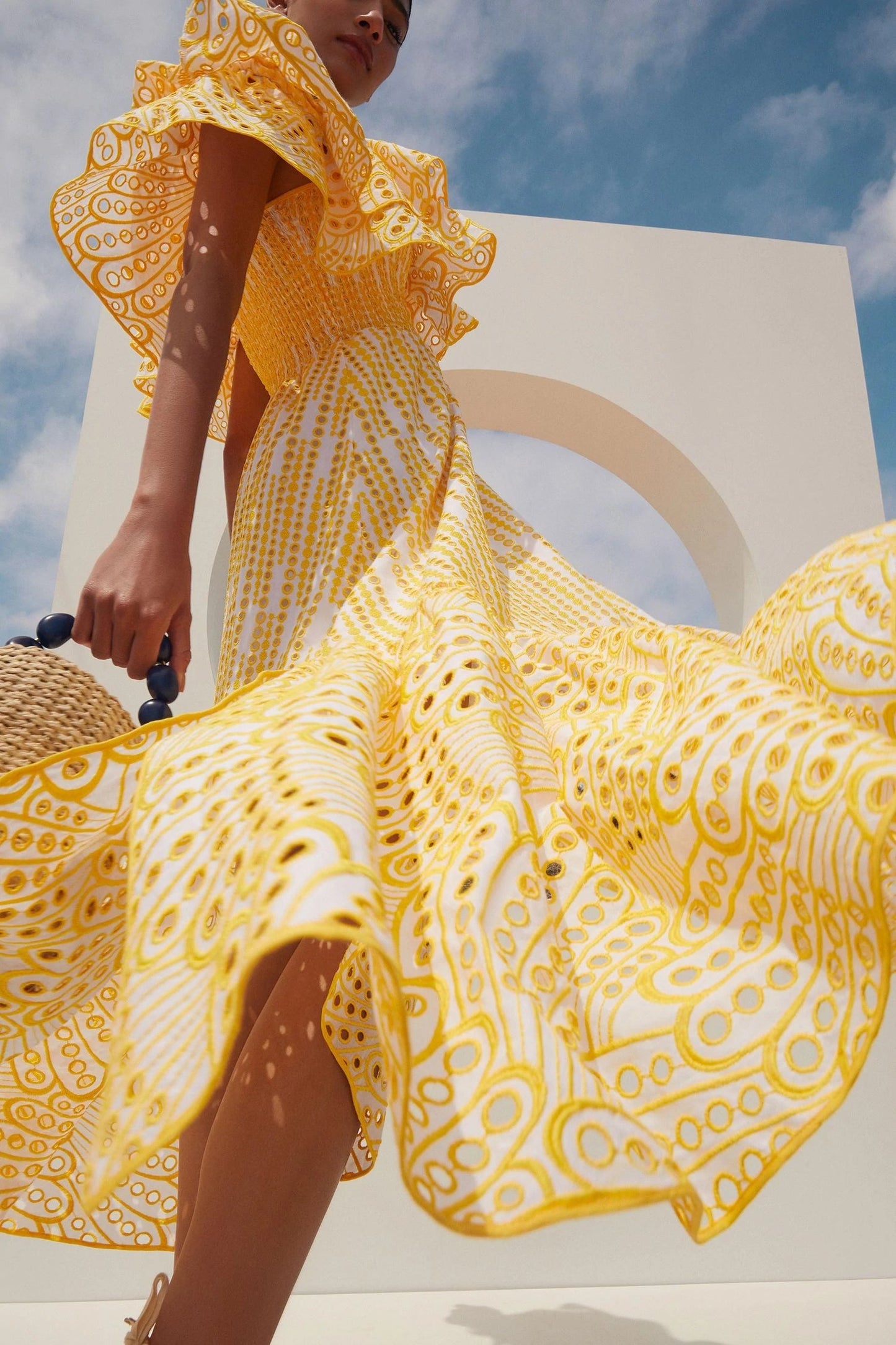 Bohemian Double Layered Ruffled Maxi Dress