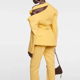 Asymmetrical Waist Closure Blazer Jacket