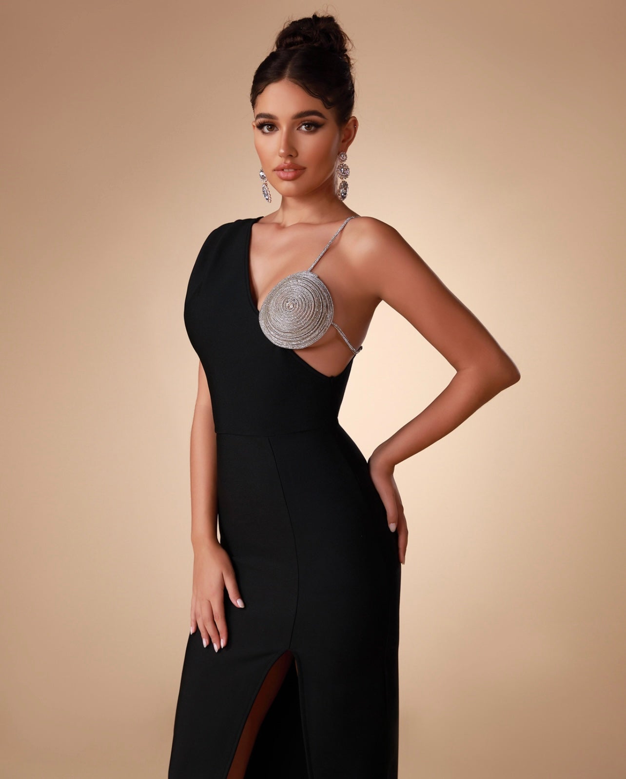 Asymmetric Spiral Bandage Dress