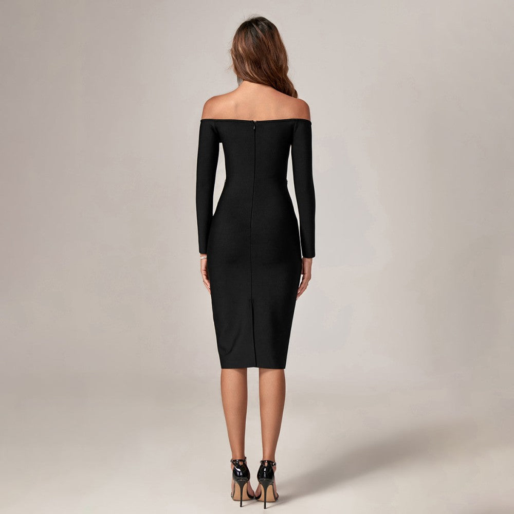 Sexy Embellished Accent Bandage Dress