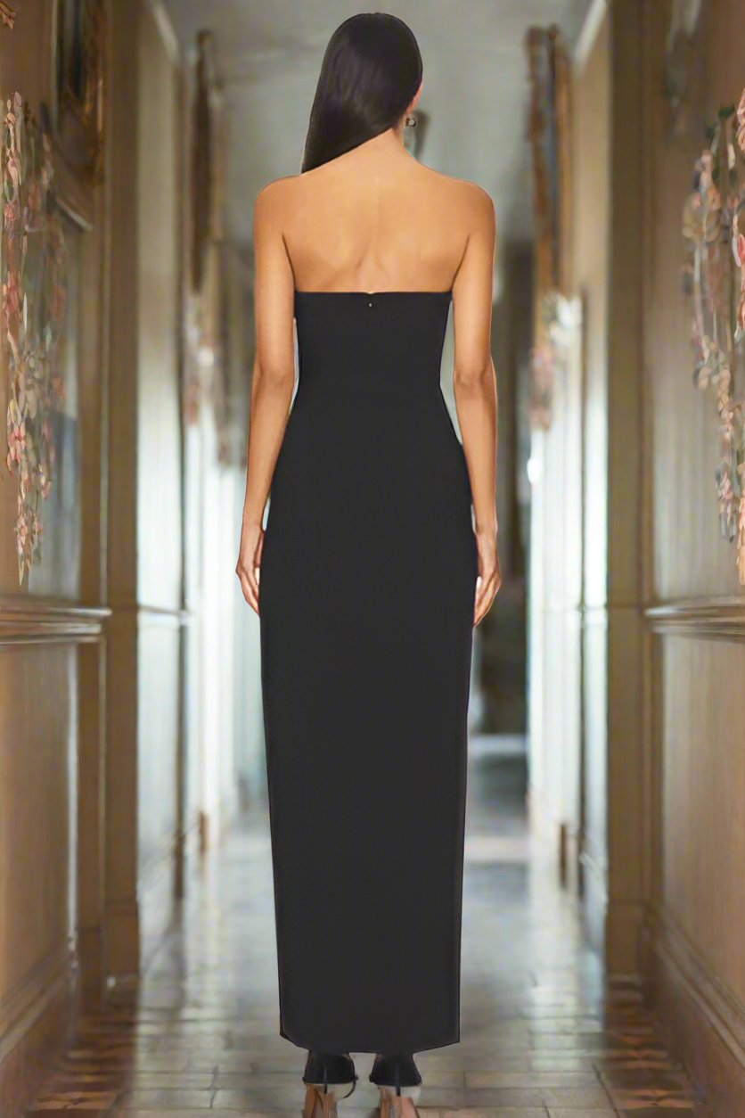Bandeau Bow Detail Maxi Bandage Dress