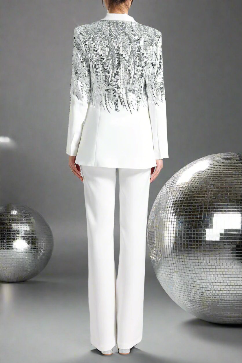 Sequins Embellished Pants Set