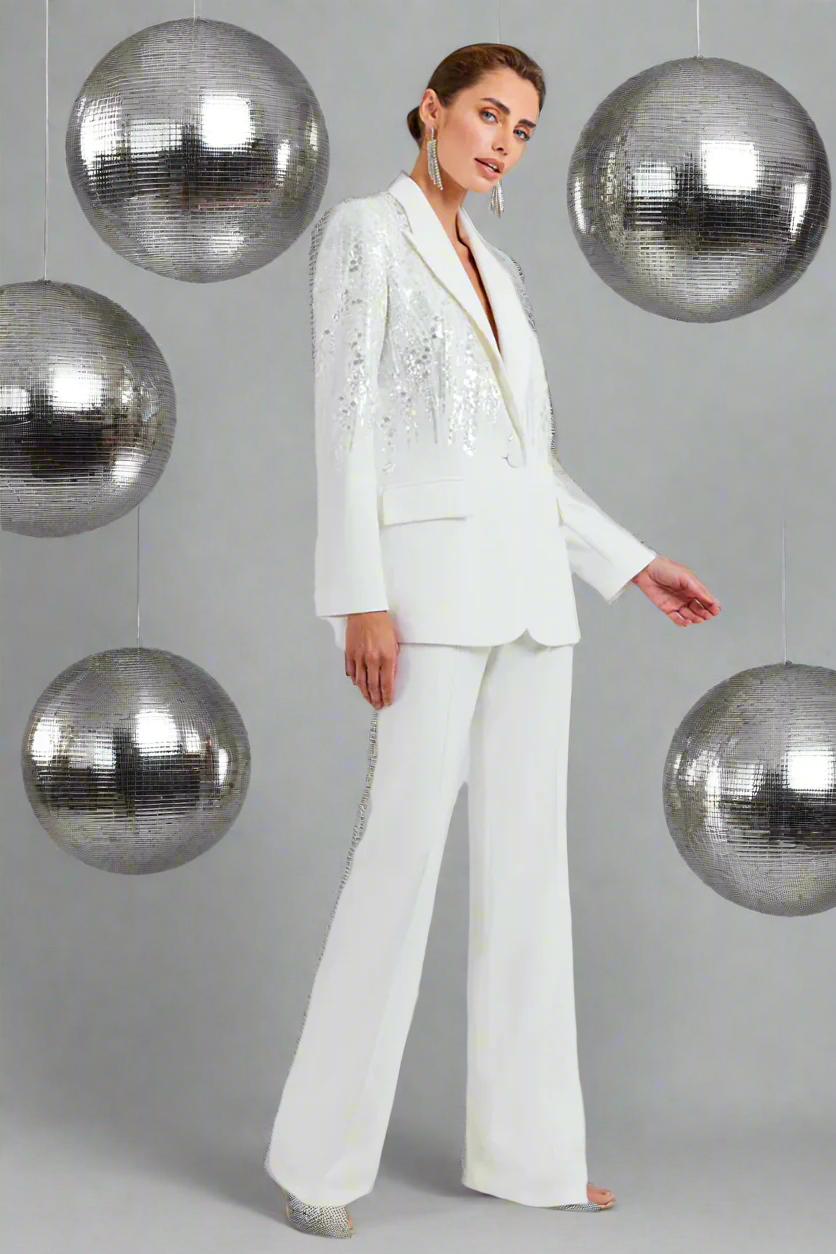 Sequins Embellished Pants Set