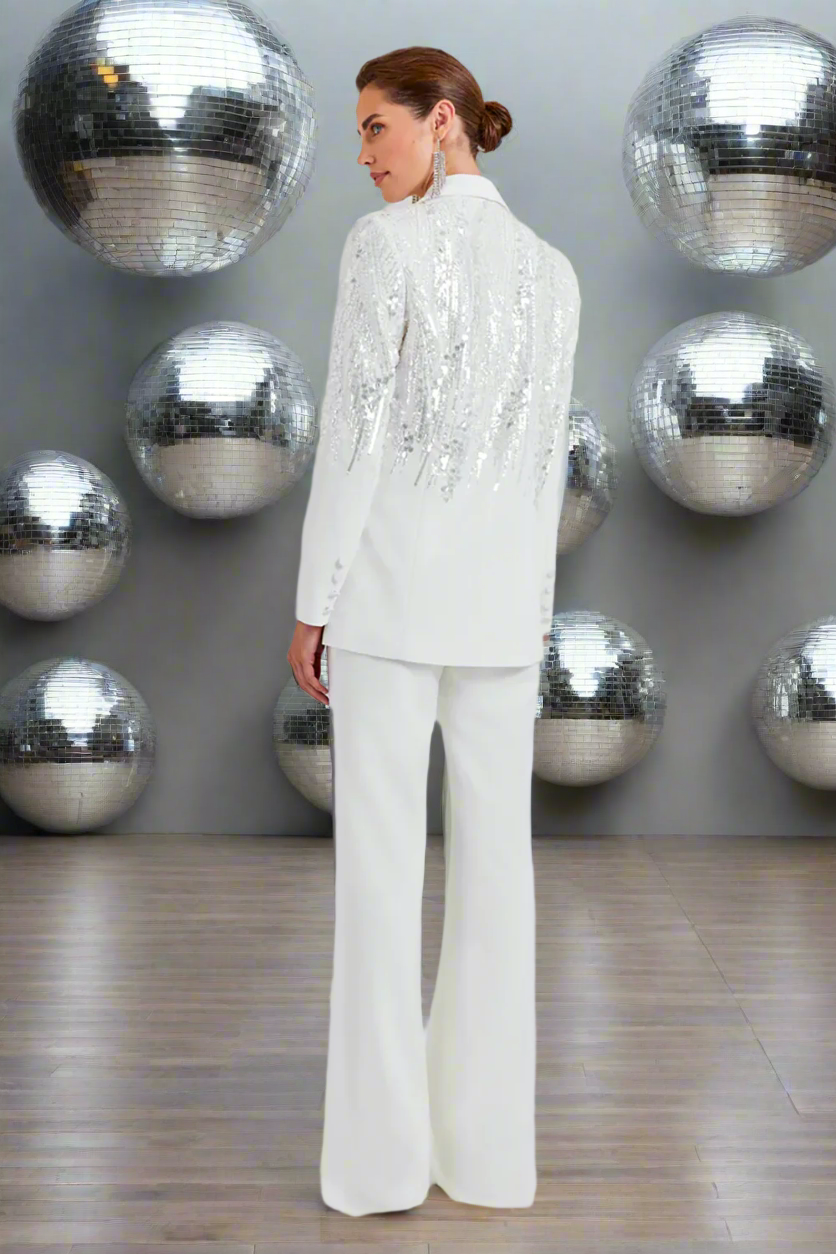 Sequins Embellished Pants Set