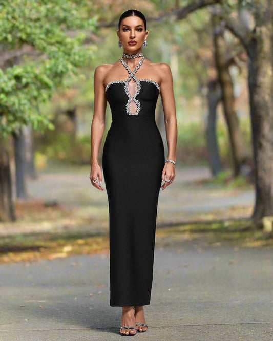 Embellished Chain Bandage Dress