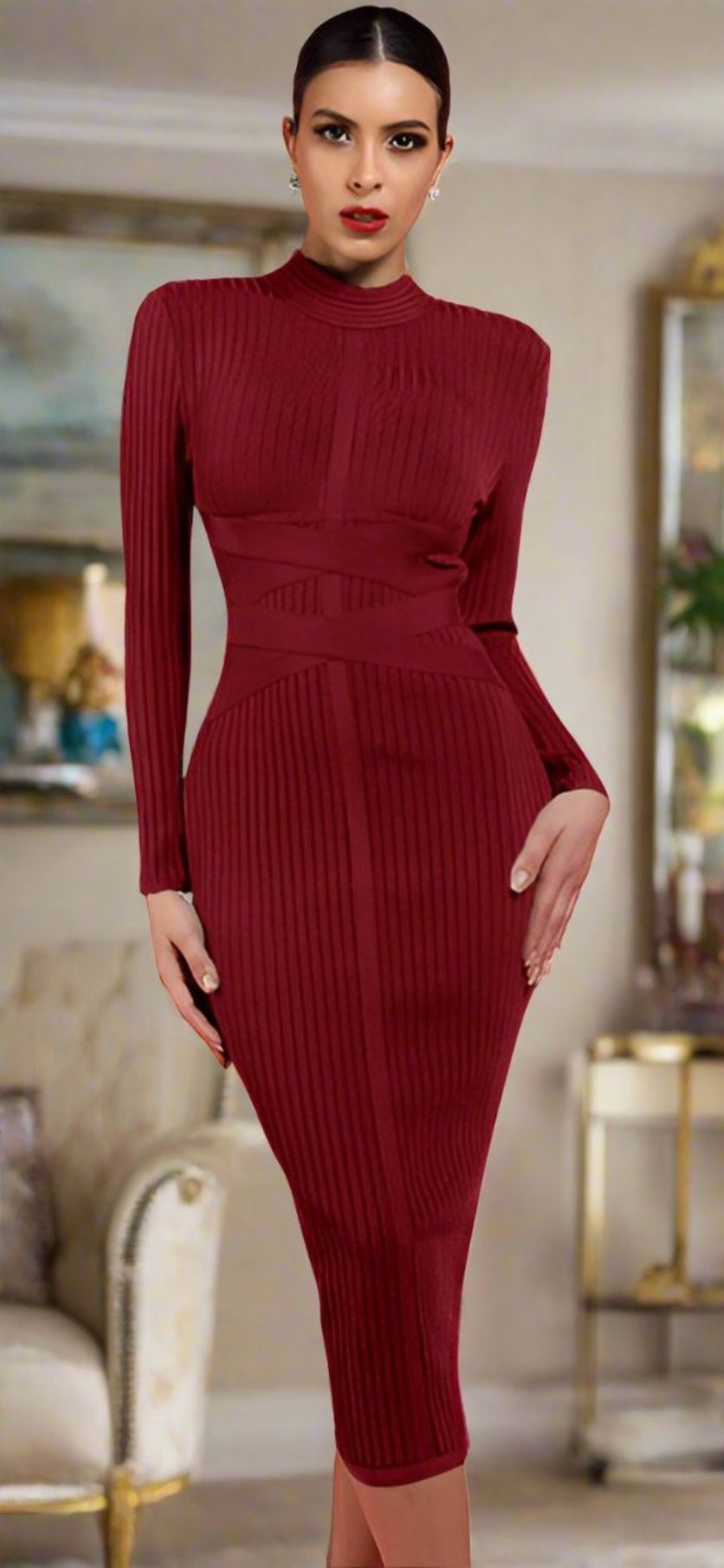 Turtleneck Bandage Dress