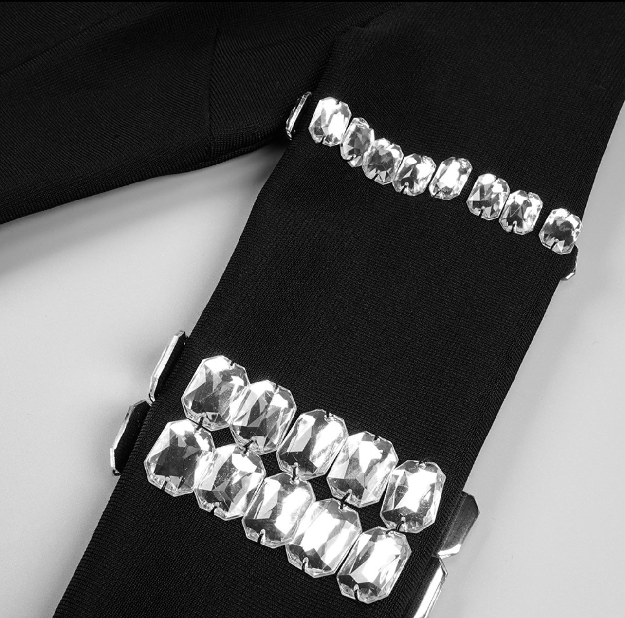 Turtleneck Embellished Long Sleeve Bandage Dress