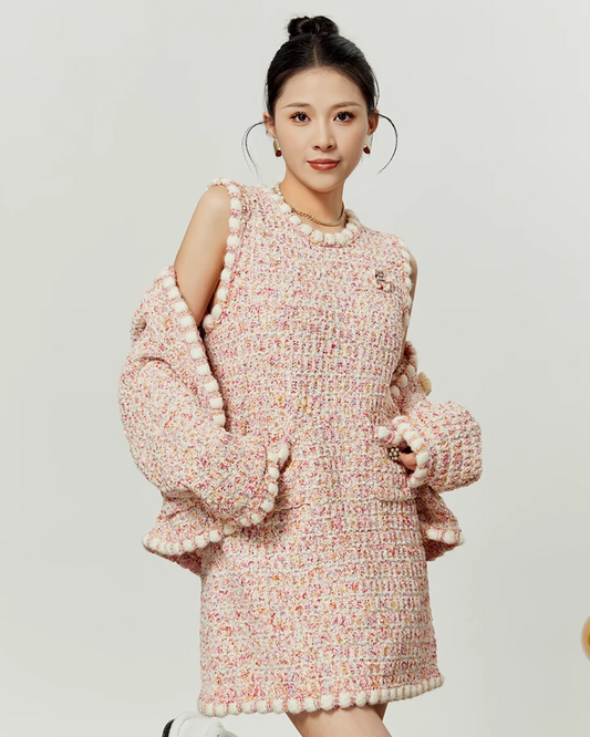 Pink Tweed Set