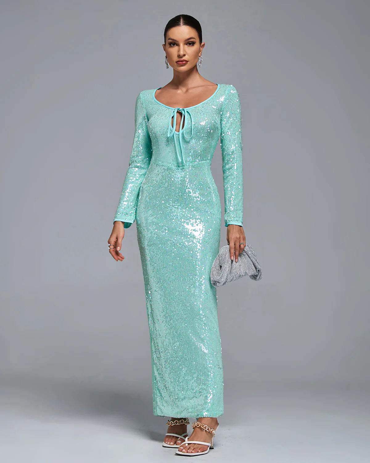 Glitter Sequins Maxi Dress