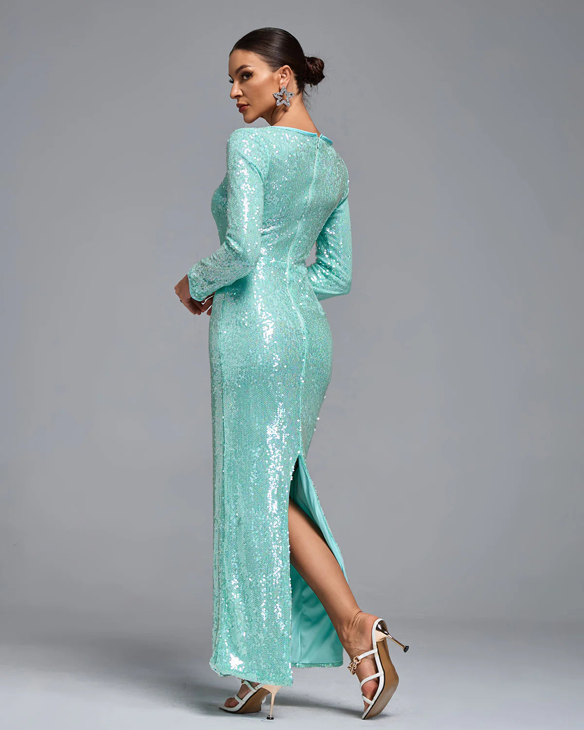 Glitter Sequins Maxi Dress